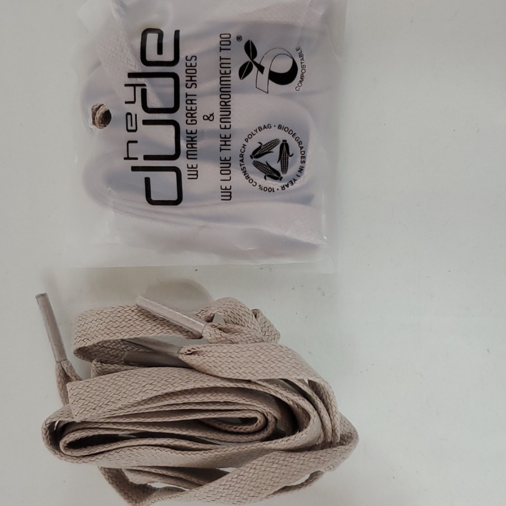 Authentic hey dude 2 Pairs Shoe Laces Beige
